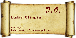 Dudás Olimpia névjegykártya